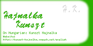 hajnalka kunszt business card